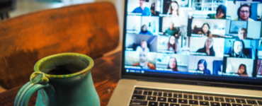 A zoom meeting with a diverse workforce